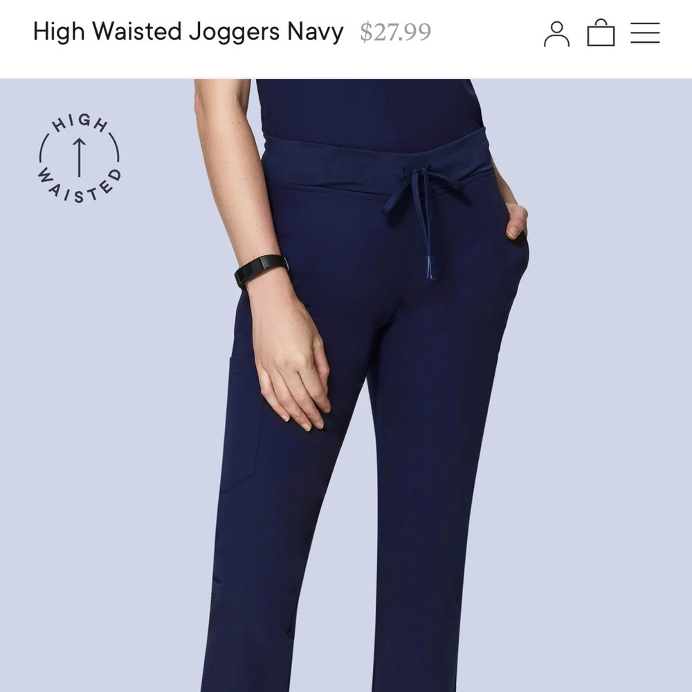 Mandala Navy Scrub Bottoms